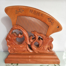 Combs, peach, Wooden, combbrush