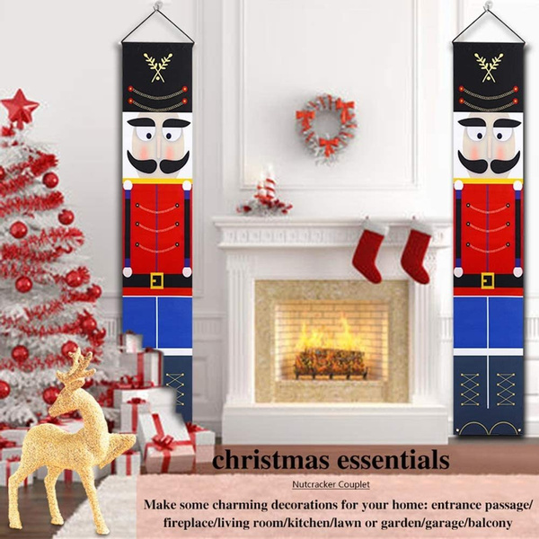 PRETYZOOM Nutcracker Figurine Wooden Nutcracker Soldier Christmas Wood Ornaments Christmas Table Decoration for Home Garden Christmas Party
