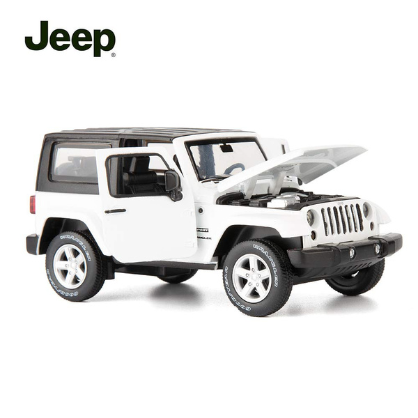 White TGRCM-CZ Diecast Model Cars Toy Cars Jeep Wrangler 1:32 Scale Alloy Pull Back Toy Car with Sound and Light Toy for Girls and Boys Kids Toys 