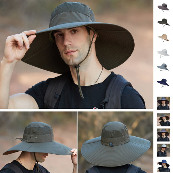 Foldable Fisherman Cap Mens Waterproof Outdoor Sun Protection Hats