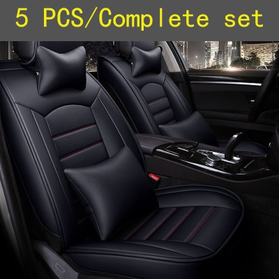 2021 Newest 5 Seats Complete Set 5d Four Seasons Car Seat Covers Wear Resistant Leather Universal Auto Protector Cushion Mat Pad With Pillows Fits For Most Wish - How To Protect Leather Car Seats From Wear