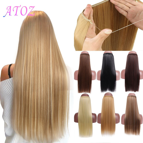 24 Inch Long Straight No Clip Hair Extension Invisible Synthetic Secret Fish Line Hairpieces | Wish 24 Inch Long Straight No Clip Hair Extension Invisible Synthetic Secret Fish Line Hairpieces | Wish