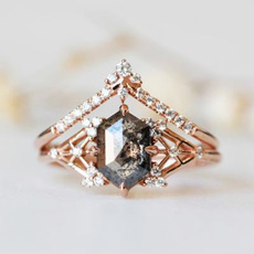 Alternative, DIAMOND, Bridal, 925 silver rings