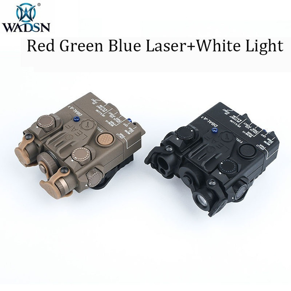 WADSN DBAL-A2 LED White Flashlight Red Laser IR Pointer Device BLACK 