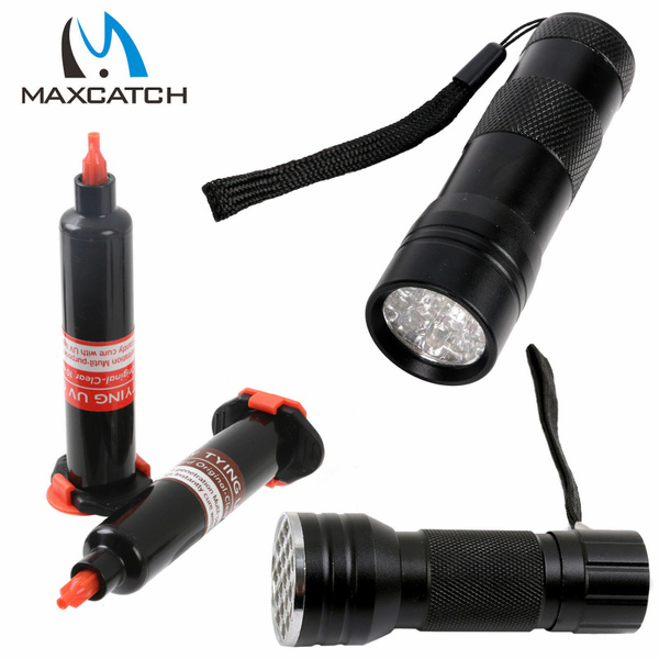 Maxcatch Fly Tying UV Light & UV Glue Injection Kit Fly Fishing Curing  Resin