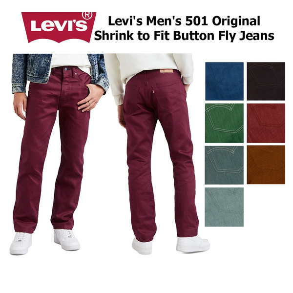 Levi's Men's 501 Original Shrink to Fit Button Fly Denim Jeans | Wish