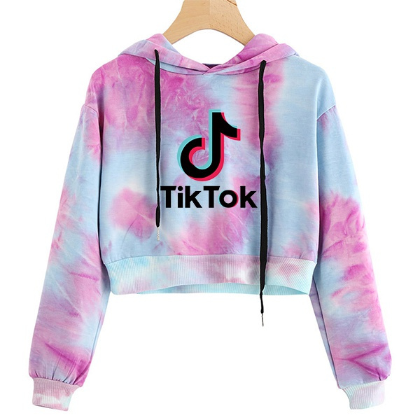 Tie dye tik tok logo hoodie new arrivals