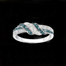 Sterling, Engagement, wedding ring, Elegant