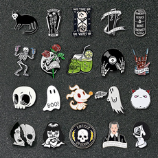 Goth, Skeleton, punk, gothicbrooche