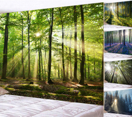 Wall Art, hangingtapestry, sunlight, forest