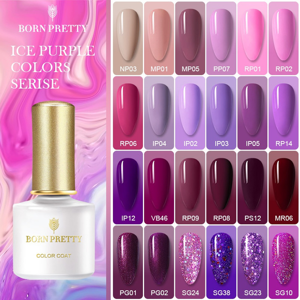 BORN PRETTY Purple Series Gel Nail Polish Fluorescence Neon Color Gel  Polish Nail Art Varnishes 6ml Semi-Permanent Soak Off UV LED Gel Polish |  Wish