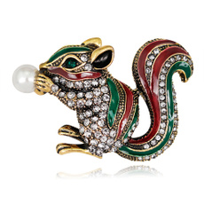 cute, brooches, squirrelbrooch, Pins