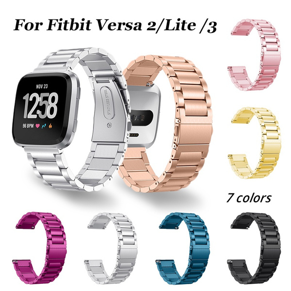 For Fitbit Versa/2/Versa Lite Replacement Stainless Steel Band Strap Wristband 