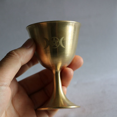 Brass, wicca, divinationprop, Cup