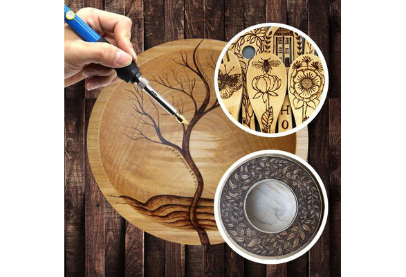 ArtSkills Wood Burning Kit for Beginners - Deluxe Pyrography Wood Engraving  Art Kit with Burner Pen, Stencils, Watercolor Paints - 48 Piece DIY