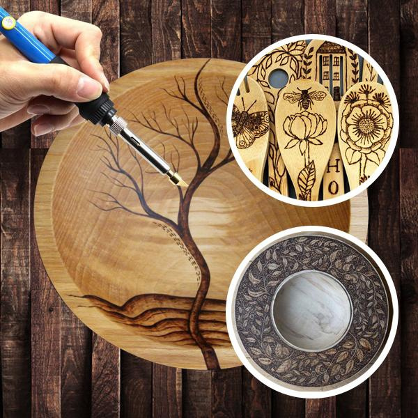 Creative Scorch Wood Burned Paste Wood Burning DIY Wood Craft Project  Painting Fine Tip Caramel Marker Art Pyrography Supplies