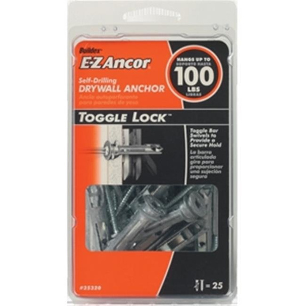 Dixie Itw Brands 25320 EZ Ancor Toggle Lock Selfdrilling Drywall