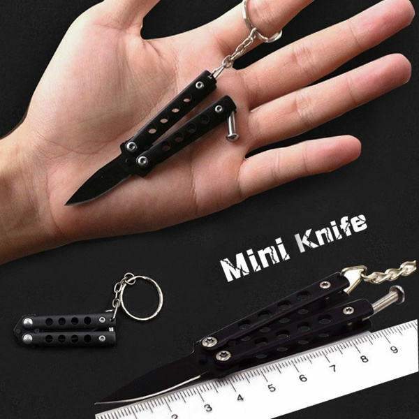 Outdoor Keychain Knife Outdoor Paring Butterfly Knife