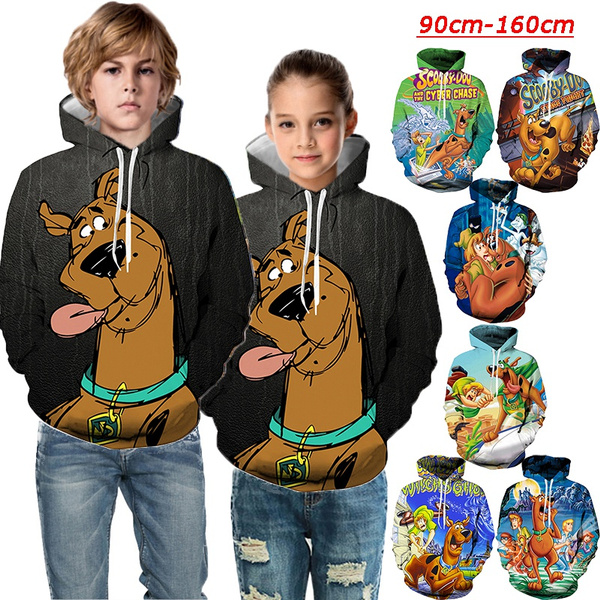 New Fashion Kids Boys Girls Funny 3D Printed Scooby Doo Sweatshirts Cartoon Scooby Doo Hoodie