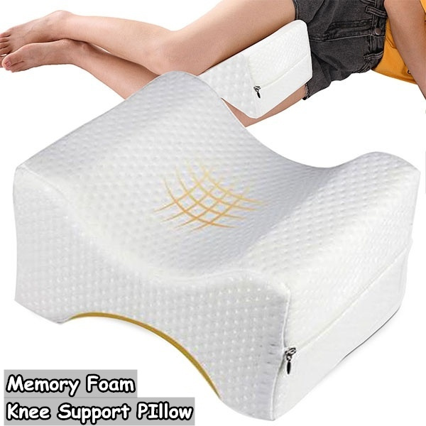 Memory Foam Knee Wedge Pillow For Legs Back Rest Support Side Sleepers  Cushions