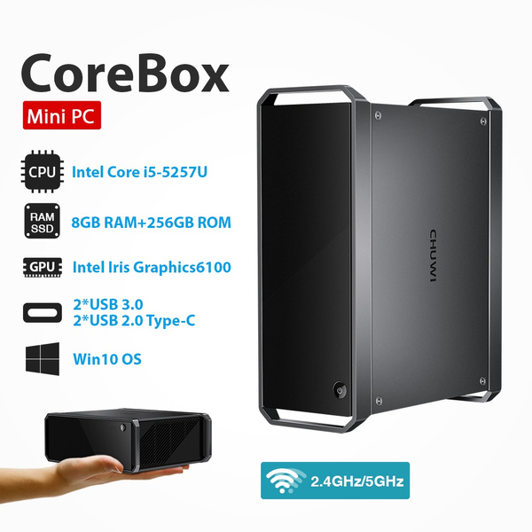 CHUWI CoreBox i5 Intel Core i5-5257U Mini PC 8G LPDDR3 256G SSD Intel Iri  Graphics 6100 Dual Core 2.7GHz to 3.1GHz
