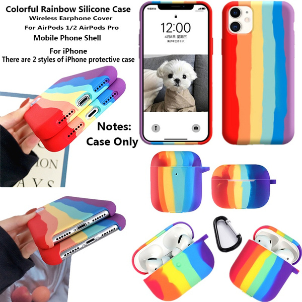 Rainbow Silicon Case iPhone 6 6s Plus Rainbow Case iPhone 7 8 