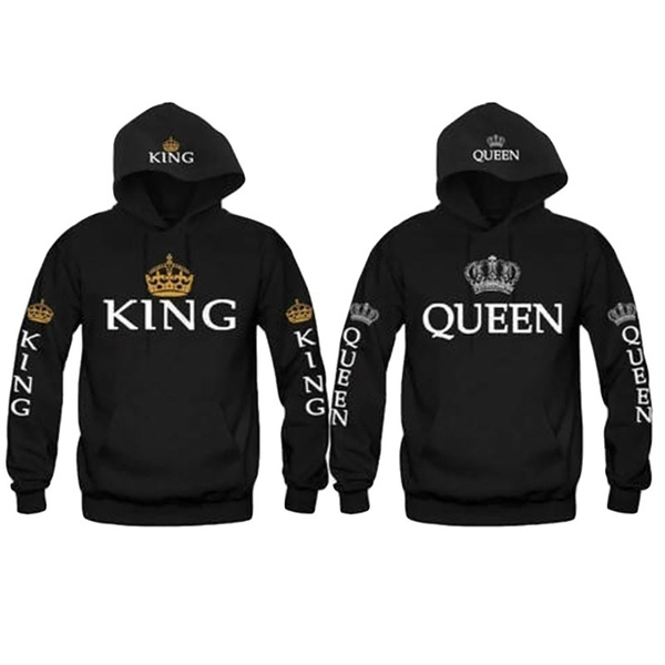 Wish king and queen hoodies Clearance