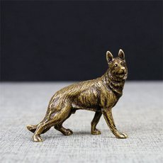 Brass, Statue, wolfhound, Mascotas