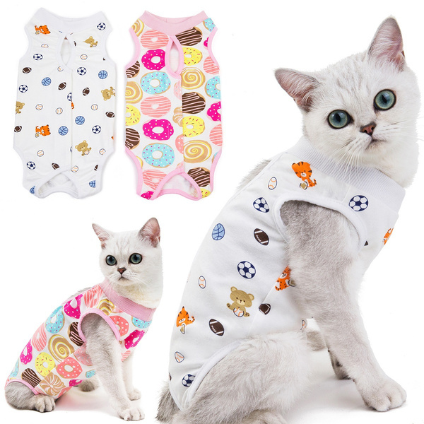 cat licking clothing