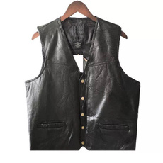 Shoulder, genuine leather, Vest, ridingvest