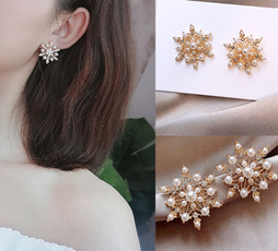 DIAMOND, Jewelry, Pearl Earrings, Stud Earring