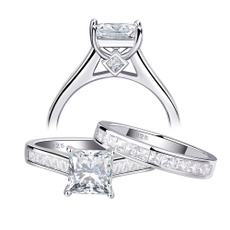 Sterling, Princess, Engagement Ring, Engagement