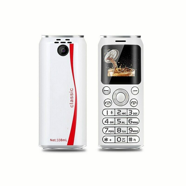 heinkene Mini Pequeña jefe Teléfono Bluetooth Marcador Pepsi Cocacola Dual Sim Cámara 
