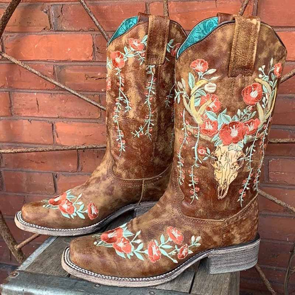 Corral deer skull sales boots square toe