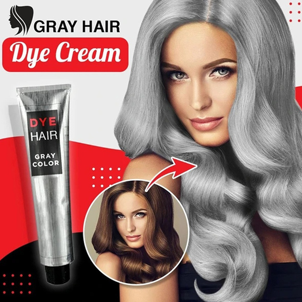 Modern Unisex Smokey Grey Permanente Gel Langdurige Kleur Super Grey Dye Haarcrème, Verfijnd Zilver Haar-voedende Verschillende Tinten |