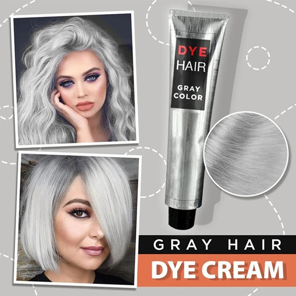 2021 New Smoky Gray Punk Style Light Grey Silver Grandma Gray Hair Dye  Color Unisex Color Hair Wax Dye Cream | Wish