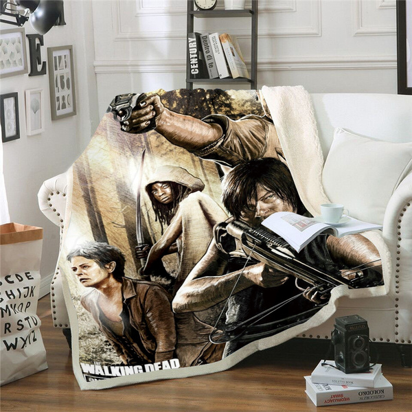 The Walking Dead Unique 3D Print New Sofa Bed Blanket Super Soft Warm  Blanket Cover Flannel Throw Blanket