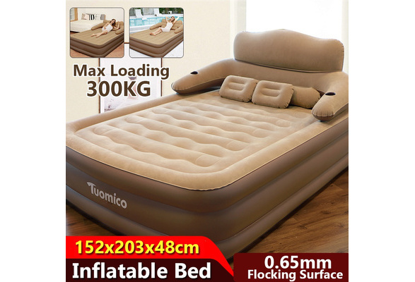 inflatable bed with headrest