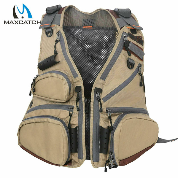 Maxcatch Fly Fishing Vest Pack Multi-pocket Adjustable Mesh Vest