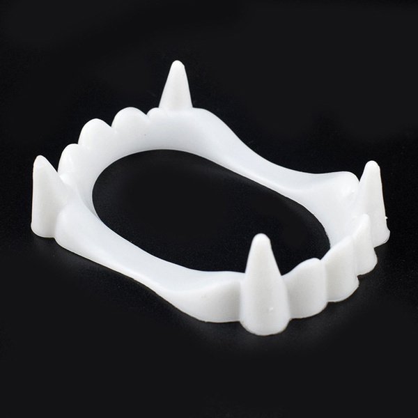 1pc Plastic Teeth Vampire Fake Fangs For Halloween Party Cosplay Kids ...