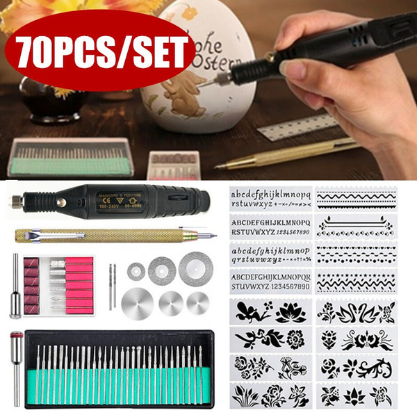 70pcs DIY Rock For Jewelry Metal Glass Mini Grinder Set Micro Engraver