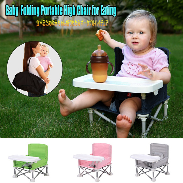Aluminum Folding Baby High Chair Toddler Infant Feeding Dining Table Seat Travel 