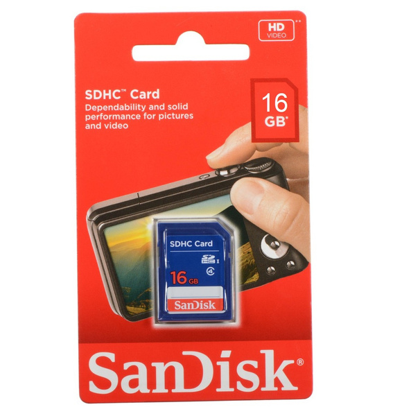 Camera Memory Card 16GB SanDisk SD Class 4 Flash SDHC Canon R5 Nikon ...