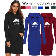 women pullover, Pocket, hooded, Sleeve