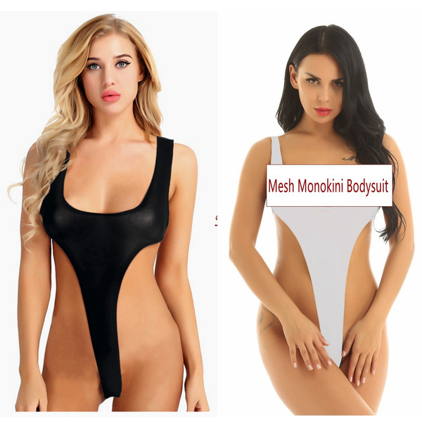Buy L04BABY Women's Sexy Sheer One Piece High Cut Thong Sleeveless Lingerie  Bodysuit Online at desertcartSeychelles
