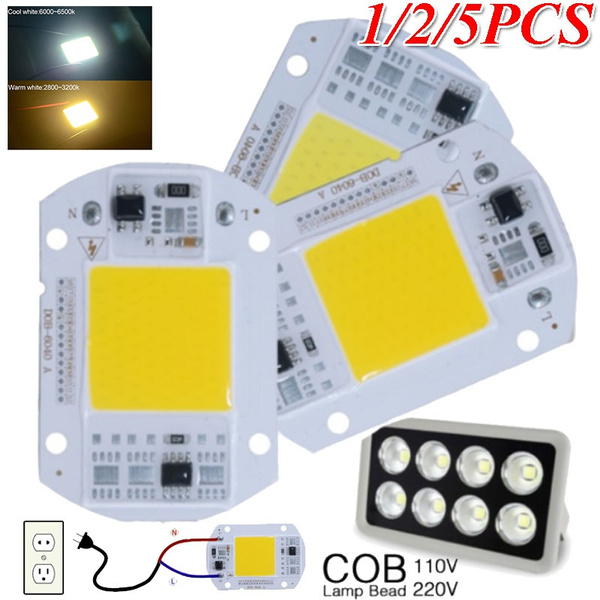 1/2/5pcs LED COB Bulb Chip 20W 30W 50W LED Chip 110V 220V Input