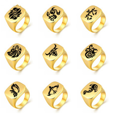 Steel, 12constellationring, Jewelry, constellationring