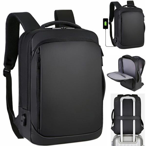 Mens Male Backpacks Business Notebook Waterproof Back Pack USB Charging Bags Travel Bagpack black Mens Male Backpacks Business Notebook Waterproof Back Pack USB Charging Bags Travel Bagpack black