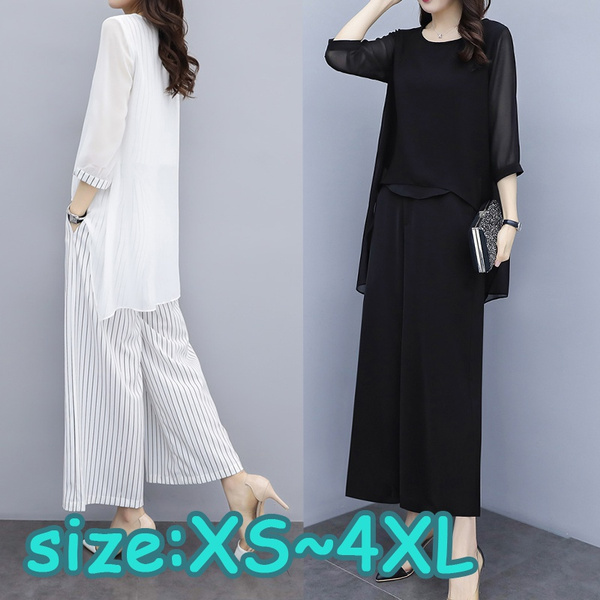 Women's Chiffon Pants Suits 3 Pieces Mother of The Bride Wedding