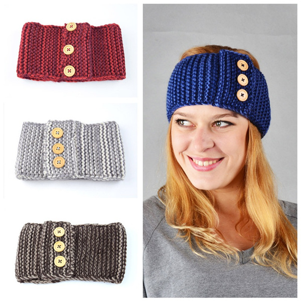 Winter Warmer Knitted Headband Womens Crochet Turban Stretch Hairband  Headwrap